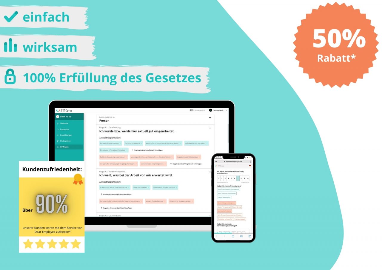 Das Online Tool für die Psychische Gefährdungsbeurteilung